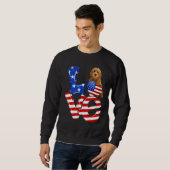 4th Of July Patriotic Love Goldendoodle American F Sweatshirt (Vorne ganz)