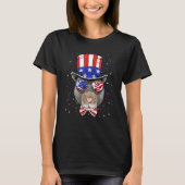 4th of July Patriotic Rat Mouse Merica USA Flag Ra T-Shirt (Vorderseite)
