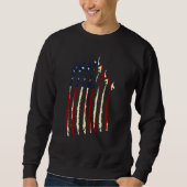 4th Of July Patriotic USA Flag Sweatshirt (Vorderseite)