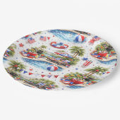 4th of July Pool Party in Florida Pappteller (Schrägansicht)