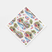 4th of July Pool Party in Florida Serviette (Ecke)