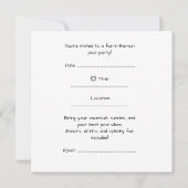 4th of July Pool Party with Hippo  Save The Date (Rückseite)