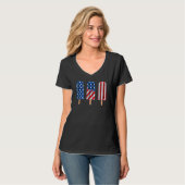 4th Of July Popsicle Red White Blue American Flag  T-Shirt (Vorderseite Vollansicht)