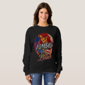 4th of July Retro Undead Horror  Zombies at the Be Sweatshirt (Vorne ganz)