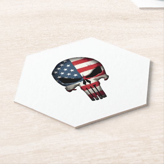 4th Of July Shirt For Women Men American Flag Skul Untersetzer (angewinkelt)