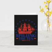 4th of July Spilling The Tea Since 1773 History Te Karte (Gelbe Blume)