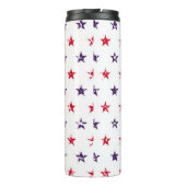 4th of July Stars Grunge Abstract Seamless Pattern Thermosbecher (Rückseite)