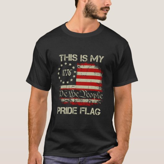 4Th Of July This Is My Pride Flag Usa American Pat T-Shirt (Vorderseite)