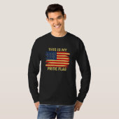 4th of July This Is My Pride Flag USA American Pat T-Shirt (Vorne ganz)