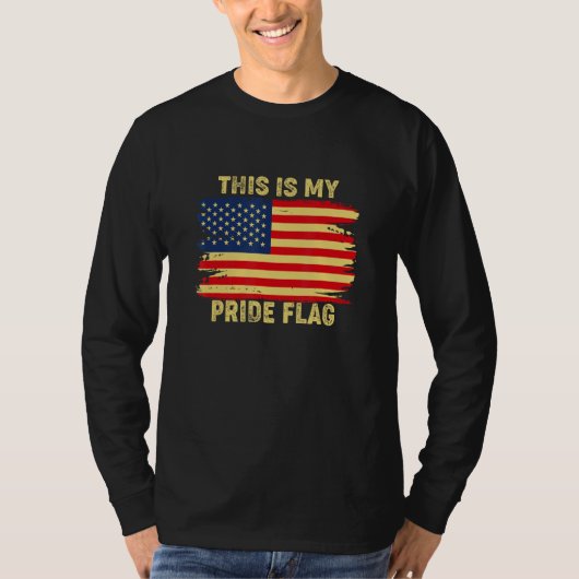 4th of July This Is My Pride Flag USA American Pat T-Shirt (Vorderseite)