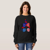 4th Of July Unicorn US Flag Patriotic Women Girls Sweatshirt (Vorne ganz)