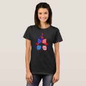 4th Of July Unicorn US Flag Patriotic Women Girls T-Shirt (Vorne ganz)