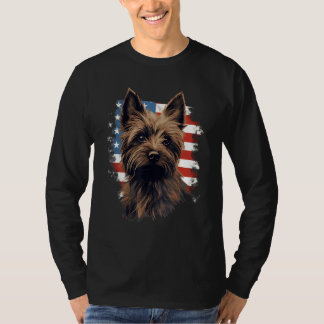 4th Of July US Flag Cairn Terrier Dog 1 T-Shirt