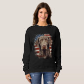 4th Of July US Flag Chesapeake Bay Retriever Dog 1 Sweatshirt (Vorne ganz)