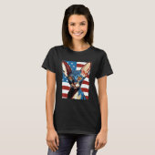 4th Of July US Flag Cornish Rex Cat 1 T-Shirt (Vorne ganz)
