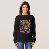 4th Of July US Flag Cougar Sweatshirt (Vorne ganz)