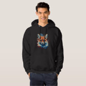 4th Of July US Flag Fox Hoodie (Vorne ganz)