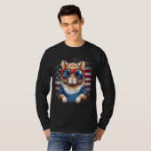 4th Of July US Flag Gerbil 2 T-Shirt (Vorne ganz)
