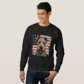 4th Of July US Flag Irish Terrier Dog Sweatshirt (Vorne ganz)