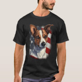 4th Of July US Flag Jack Russell Dog T-Shirt (Vorderseite)