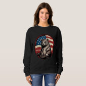 4th Of July US Flag Mongoose Sweatshirt (Vorne ganz)