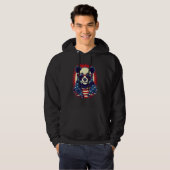4th Of July US Flag Panda Hoodie (Vorne ganz)