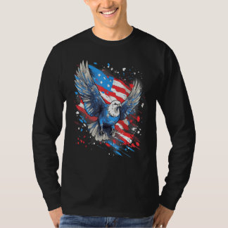 4th Of July US Flag Pigeon T-Shirt