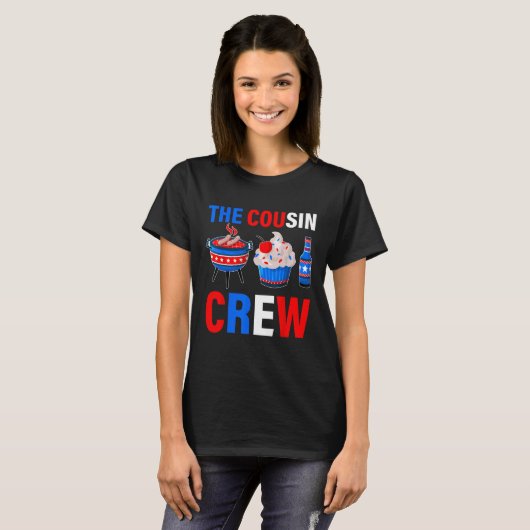 4th Of July Us Flag Popsicl The Cousin Crew 1 T-Shirt (Vorne ganz)