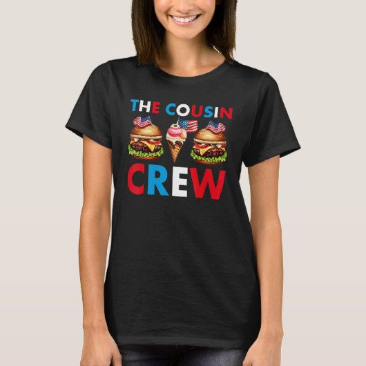 4th Of July Us Flag Popsicl The Cousin Crew 3 T-Shirt (Vorderseite)