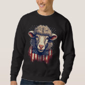 4th Of July US Flag Sheep 1 Sweatshirt (Vorderseite)