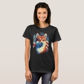 4th Of July US Flag Shiba Inu Dog T-Shirt (Vorne ganz)