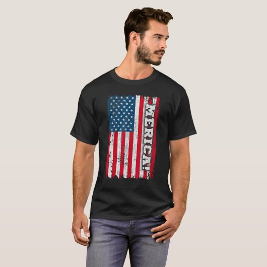 4th of July US Independence American Flag Patrioti T-Shirt (Vorne ganz)
