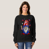 4th of July USA American Flag Gnomes Patriotic Men Sweatshirt (Vorne ganz)