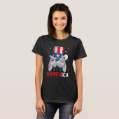 4th Of July Video Game American Flag Uncle Sam Gam T-Shirt (Vorne ganz)