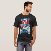 4th Of July Video Game American Flag Uncle Sam Gam T-Shirt (Vorne ganz)