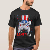 4th Of July Video Game American Flag Uncle Sam Gam T-Shirt (Vorderseite)
