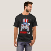 4th Of July Video Game American Flag Uncle Sam Gam T-Shirt (Vorne ganz)