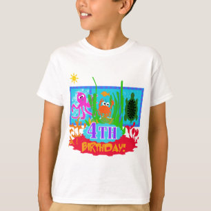4th Undersea Adventure Birthday Tshirts