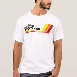 4WD 80er LKW Streifen T-Shirt