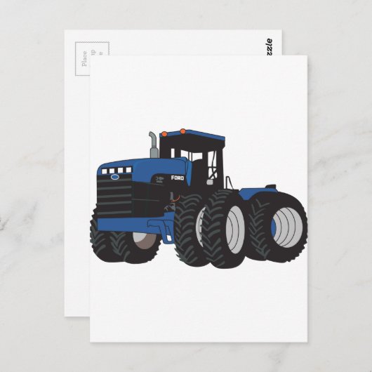4WD-Traktor Postkarte (Vorne/Hinten)