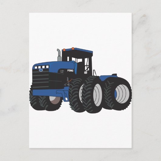 4WD-Traktor Postkarte (Vorderseite)
