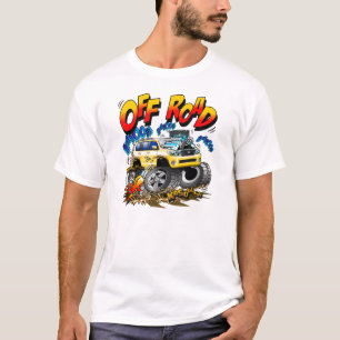 4WD weg von der Straßen-Cartoon-Karikatur T-Shirt