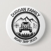 4x4-Familientrip Personalisierter benutzerdefinier Button (Vorderseite)