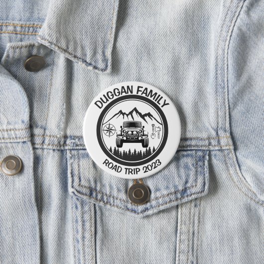 4x4-Familientrip Personalisierter benutzerdefinier Button (Beispiel)