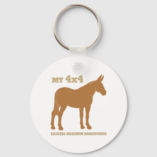 4x4 Mule überschreitet Horsepower Schlüsselanhänger (Vorderseite)