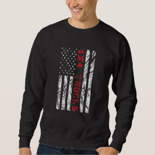 4x4 Trucks, amerikanische Flagge Sweatshirt