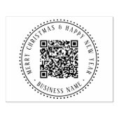 4X5 Business QR Code Christmas Holiday Gummistempel (Prägung)