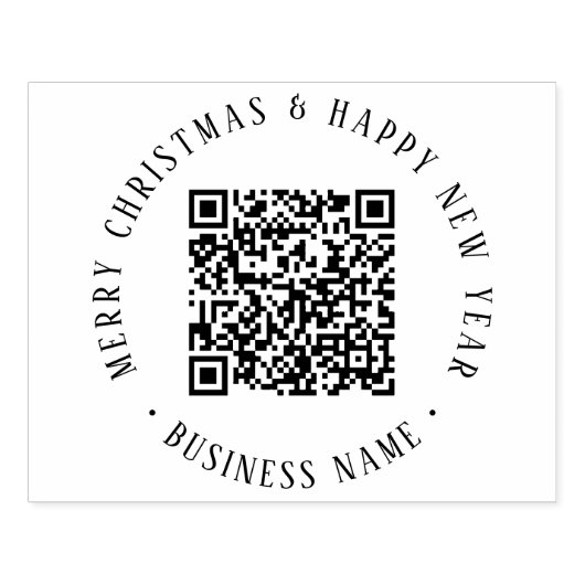 4X5 Business QR Code Christmas Holiday Simple Gummistempel (Prägung)