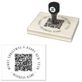 4X5 Business QR Code Christmas Holiday Simple Gummistempel (Stempel)