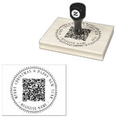 4X5 Business QR Code Weihnachtsfeiertag Gummistempel (Stempel)